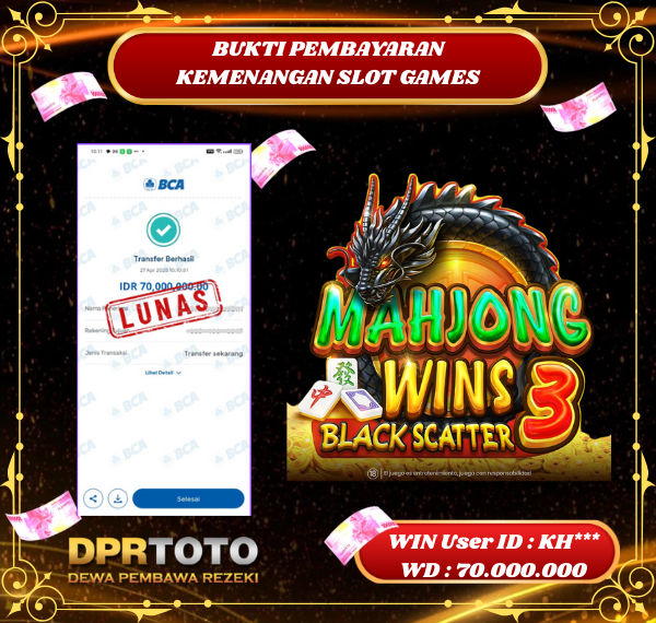 KEMENANGAN BESAR SLOT MAHJONG WINS 3 Rp.70.000.000 - LUNAS